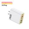 Всего 65 Вт USB C зарядное устройство Type C PD 5 портов мобильный телефон быстрая зарядка настенный адаптер для iPhone 16 Pro Xiaomi 15 Samsung S24