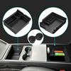 Rangement auto compatible Tesla Model Y et Model 3 - Organisateur console voiture boite porte gobelet