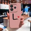 Чехол для Redmi Note 14 14S 11 11T 11E Pro Plus Creative Black Letters Liquid Silicone Высококачественный противоударный прочный противоскользящий корпус для Redmi Shell