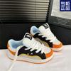 Hong Kong Style Color Matching 2025 Spring New Bread Shoes Women's Original Niche Fashion Versatile Lightweight Student Casual Board Shoes