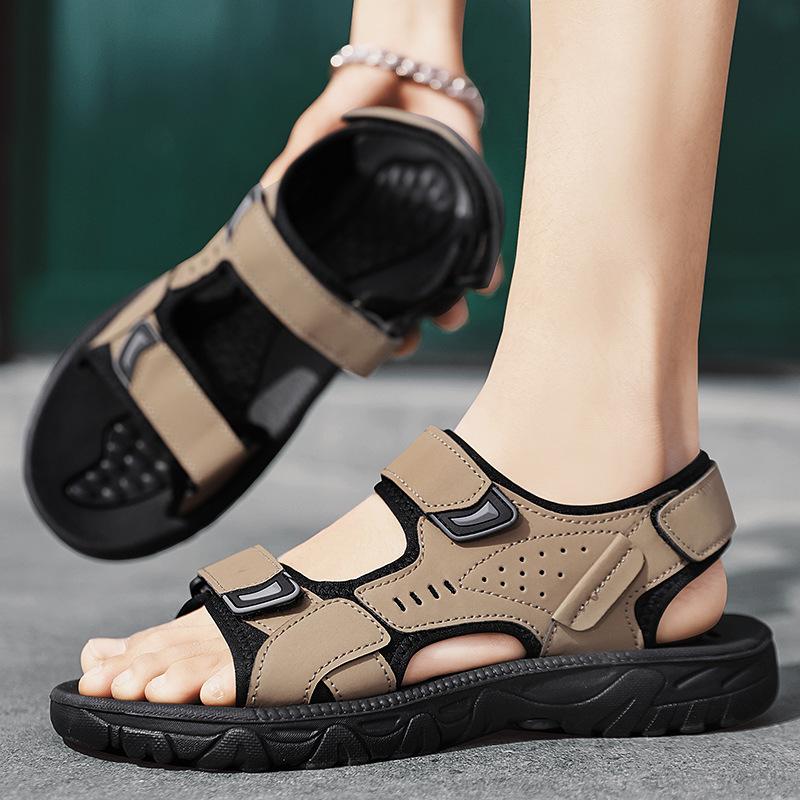 Sandals Men's 2025 Summer Explosion Wearing Teenagers Beach Sandals Non-slip Wear Trend Driving Outdoor Men's Shoes
