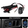 Автомобильное зарядное устройство PD QC3.0 Type-c PD USB QC3.0 Адаптер Модифицированный разъем для зарядки для Outlander LancerEX Pajero Sport ASX V73 V93 V97
