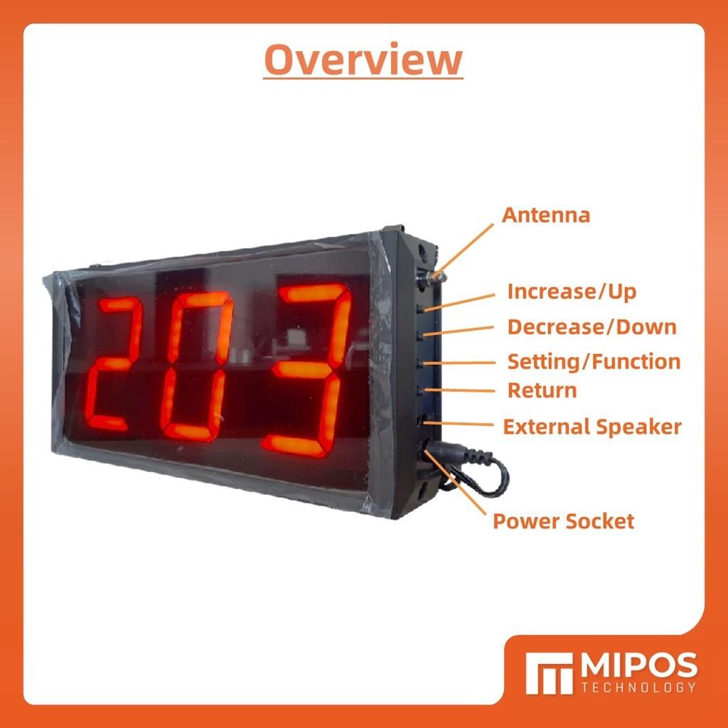 3-Digit Wireless Call System / Wireless Numbering Call System | Restaurant Calling device Wireless Queue System