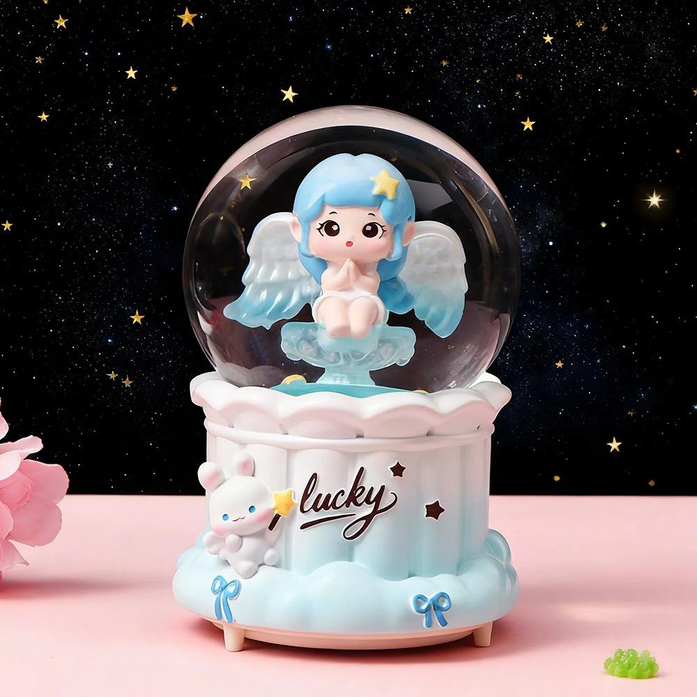 Dreamy Unicorn Crystal Ball Luminous Music Box - Snowflake Gift for Best Friend, Creative Qixi Present