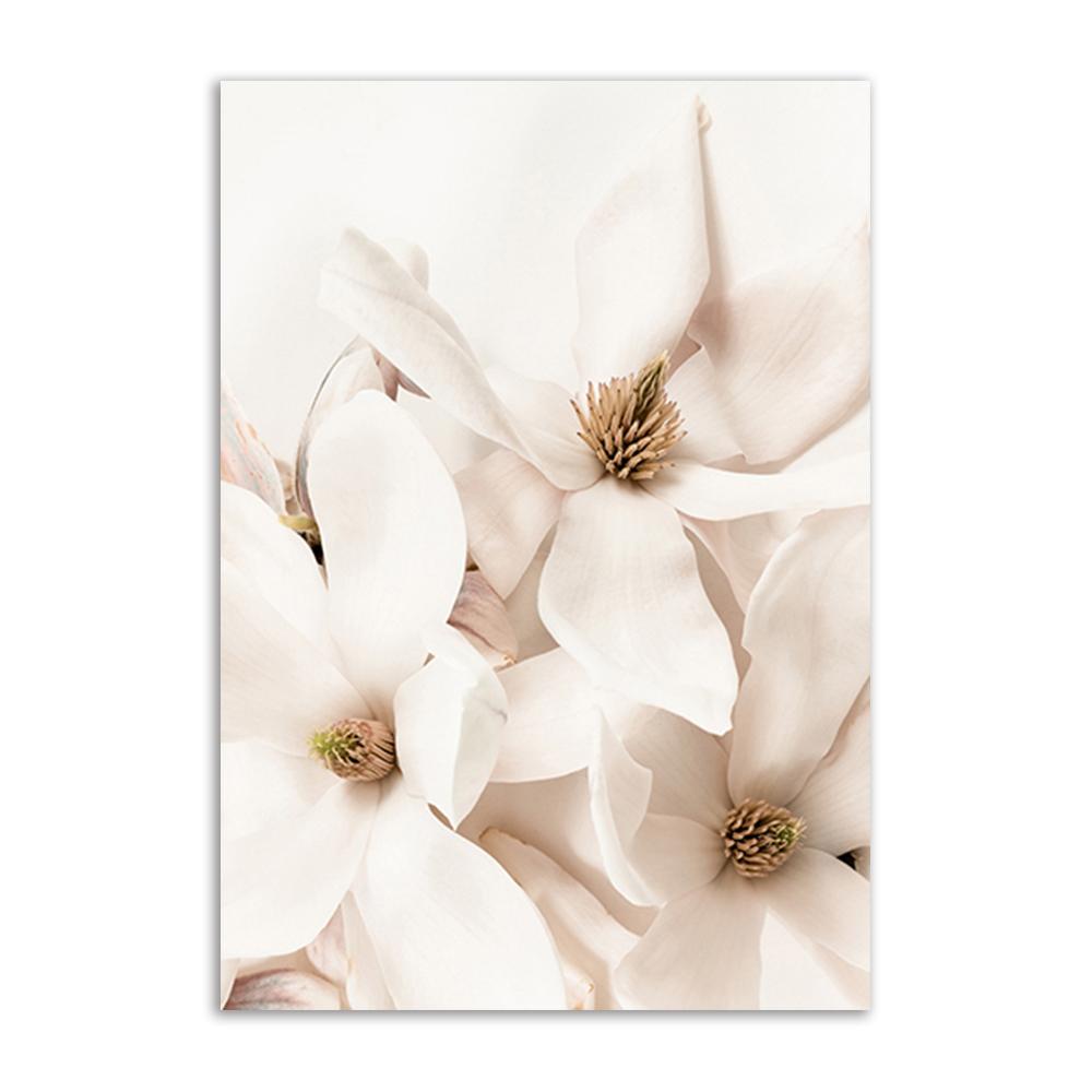 Скандинавское настенное искусство, холсты с изображением природы: тростниковый пляж, сосна, птица и цветок магнолии для украшения дома