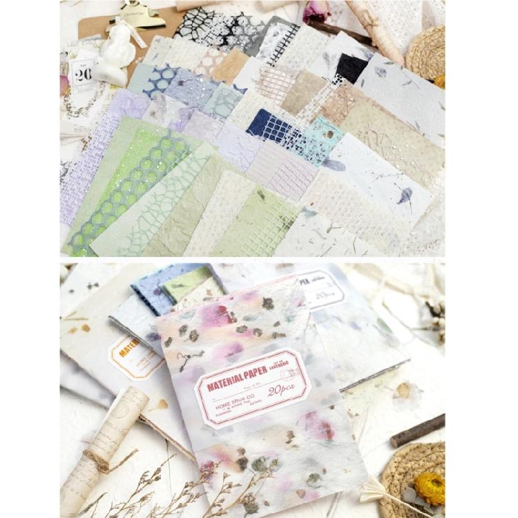 20 листов Эстетичная декоративная бумага для скрапбукинга, украшения для журнала, фотоальбома, фоторамок