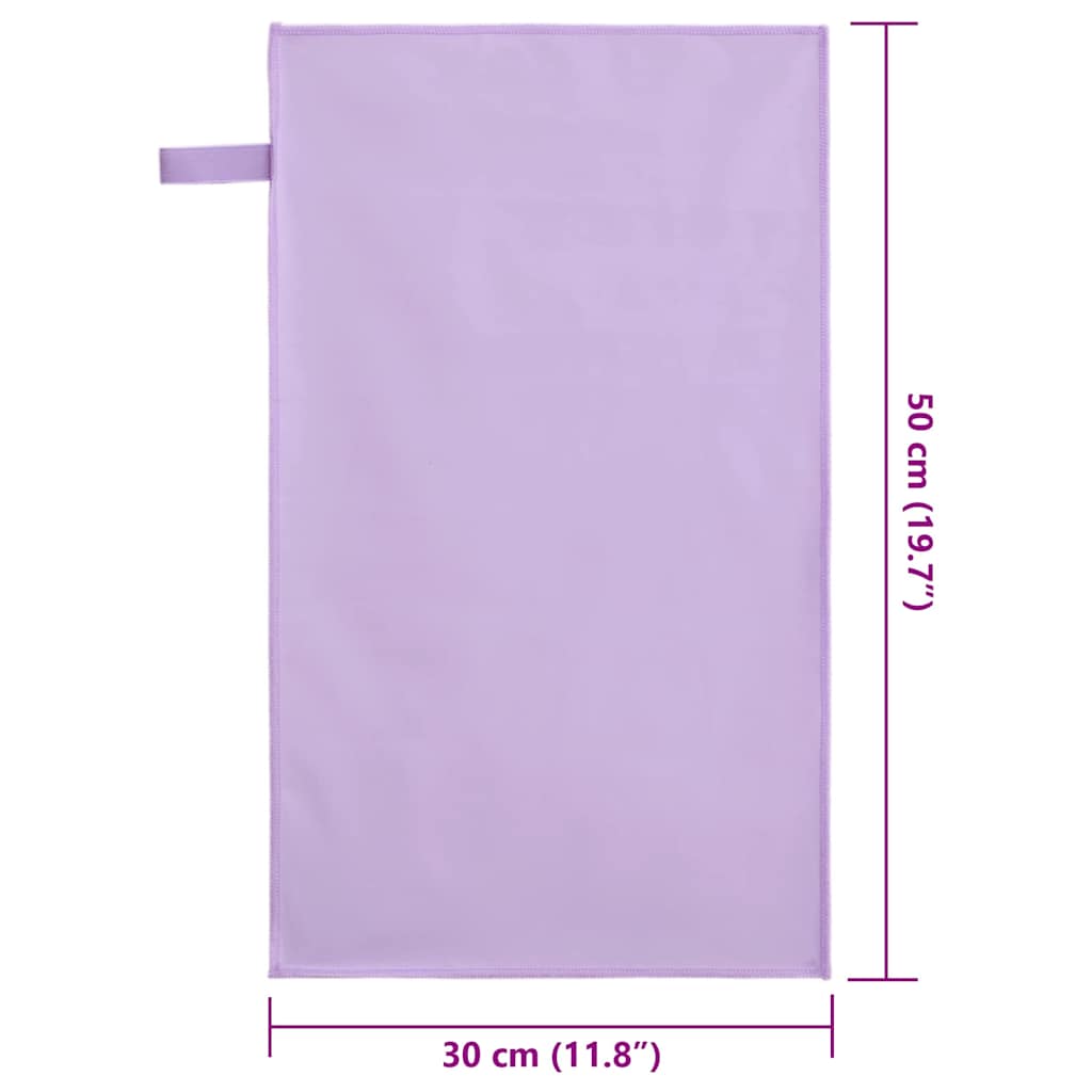 Sports Hand Towels 2 pcs Purple 50 x 30 cm Polyester and Polyamide