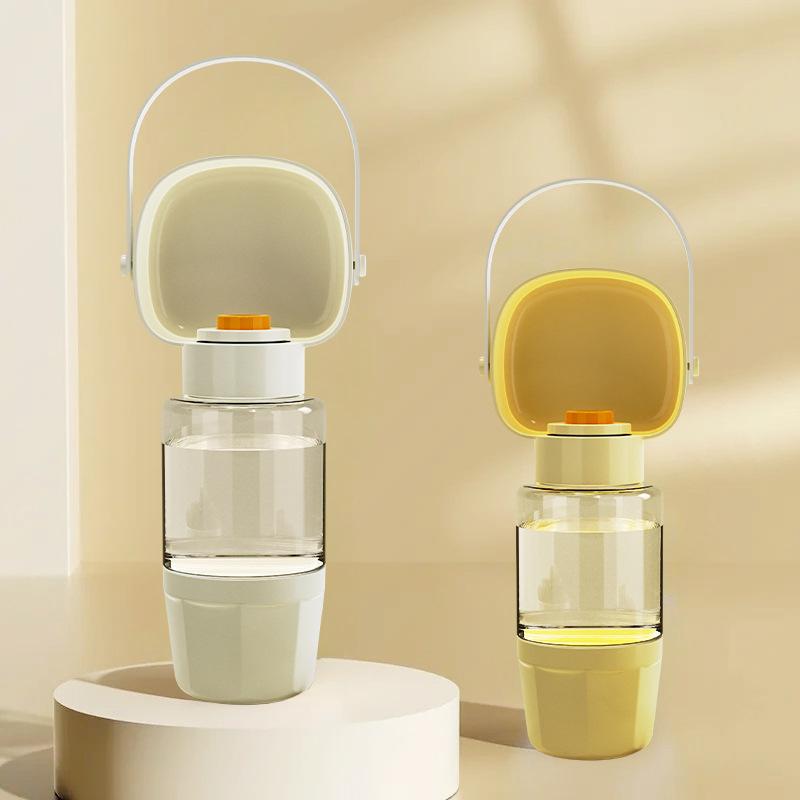 1Pc Pet Water Bottle Portable Accompanying Cup Dog Travel Water Bottle Drinking Food Bowl 2 In 1 Outdoor Pet Supplies