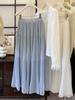Белая Шифоновая Юбка-Миди А-силуэта с Завышенной Талией, Приталенная, Плиссированная, в Стиле Феи - Коллекция Весна/Лето 2026