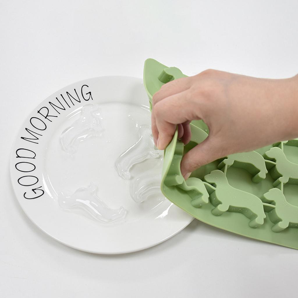 Cartoon Puppy Silicone Ice Tray 9-Cavity Mold Suitable for Frosting and DIY Cake Decoration Flexible Non-Stick Ice Mold Can Be Used for Home Kitchen