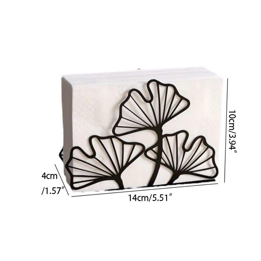 Высококлассный держатель для салфеток в виде листа гинкго, простой железный стеллаж для салфеток, металлический держатель для салфеток, отель