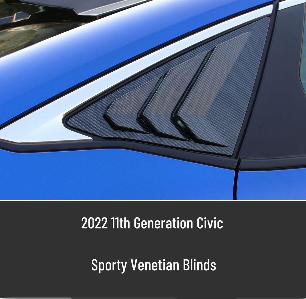 Улучшения для Honda Civic 11-го поколения 2022 года: передний сплиттер, задний спойлер, диффузор, жалюзи, задний бампер.