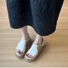 [Fanfna] Super Soft Leather~ Retro Casual Heightening Platform Sandals Women's Summer Beautiful Versatile Roman Sandals