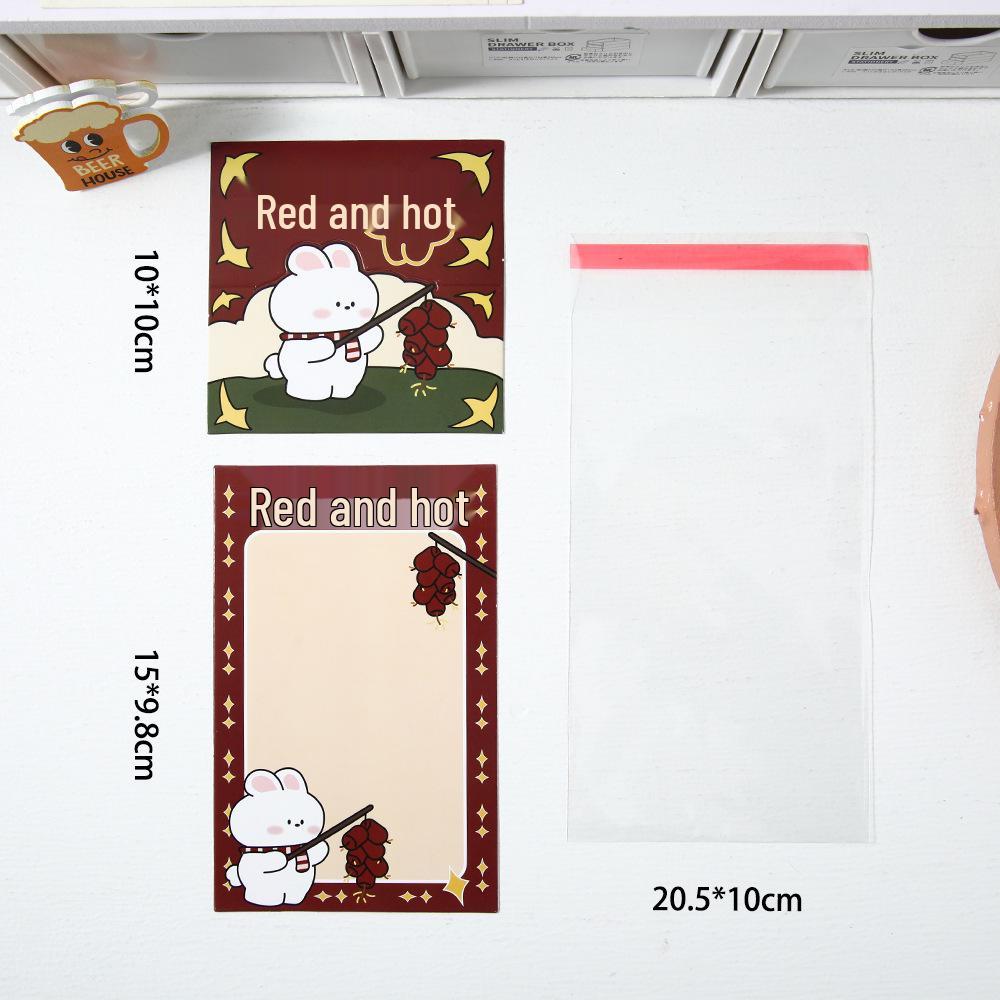 Самоклеящийся милый набор пакетиков для упаковки карточек для маленьких карточек