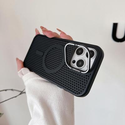 Магнитный чехол с сотовой системой теплоотвода для iPhone 16 Pro Max, совместимый с объективом Apple 15 и сетчатой подставкой 14