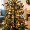 Memorial Ornaments Christmas Dog Advent Calendar Puppy Ornament Cute 24 Days Countdown Calendar with Pcs 2D Acrylic Pendant for Xmas Tree