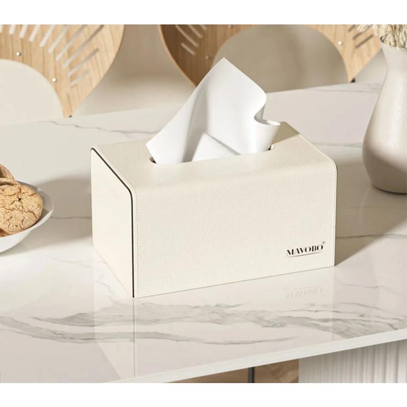 Держатель для коробки с салфетками, кожаный чехол для салфеток, переносной держатель для салфеток, прямоугольный настольный кожаный держатель для коробки с салфетками