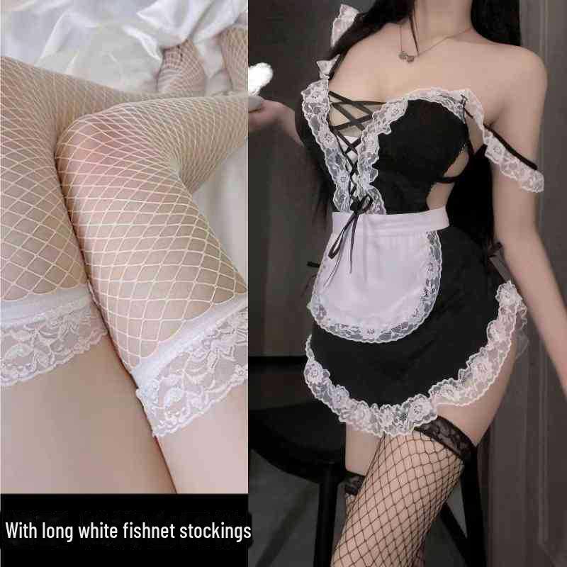 Соблазнительное кружевное белье горничной: Соблазнительная униформа со страстными подтяжками