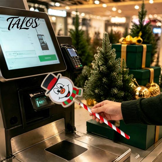 Рождественская открытка, палочка-tap, 2 шт., кредитная палочка, 3D-печатный бесконтактный платежный инструмент, праздничный прочный легкий PLA-аксессуар для оплаты в магазинах и ресторанах