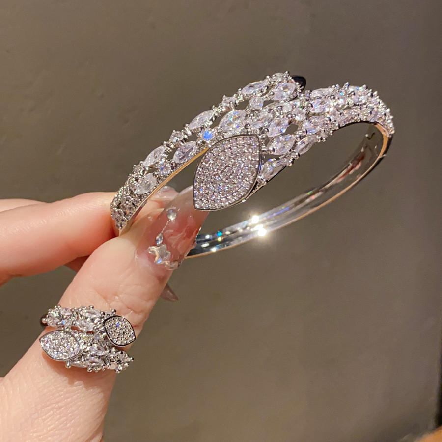 Snake Animal Jewelry Bracelet And Ring Combo In Silver For Trendy Daily Wear