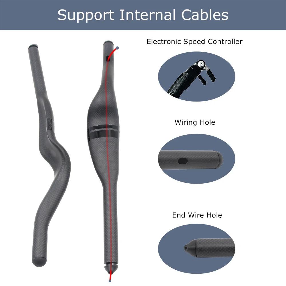 Internal Cable Routing Ergonomics TT Handlebar 35° Triathlon Time Trial Extension Bar 3K Full Carbon Fiber Aero Design
