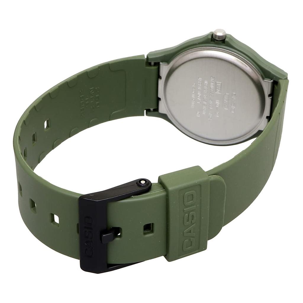 Casio Аналоговые часы MQ-24-1B2L / -24UC-3B с уретановым ремешком, унисекс, черные с золотыми арабскими цифрами или матово-зеленые, импортные.