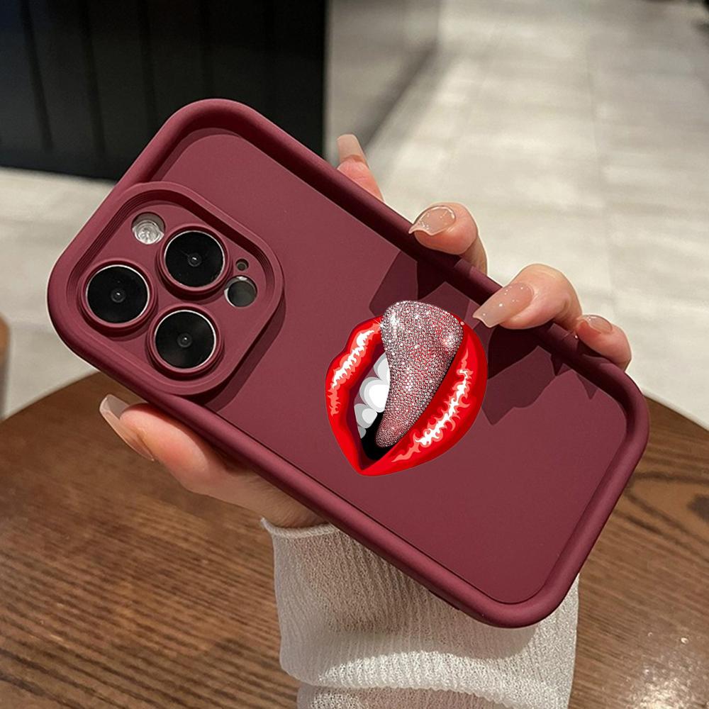 LZ21 Lips kiss design art силиконовый чехол для телефона Xiaomi 11 Lite 5G 14T Redmi 14C 13C A3 Note 12 11 9 10 13 Pro Plus противоударный задний чехол