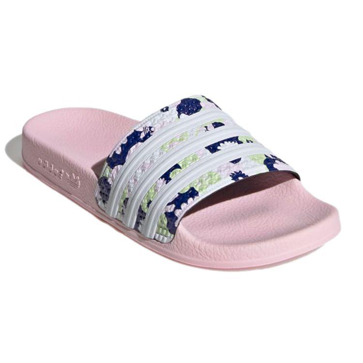 adidas Оригинальные шлепанцы Adilette для спорта, повседневной носки и улицы, детская обувь, розовые GZ3692