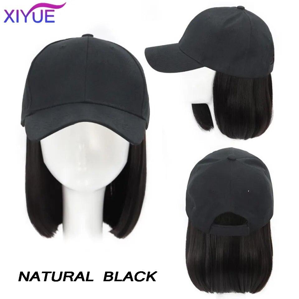 Шляпа, парик, женские длинные волосы, цельный, женская мода, ленивые, слегка вьющиеся волосы, бейсболка, парик, полное покрытие головы