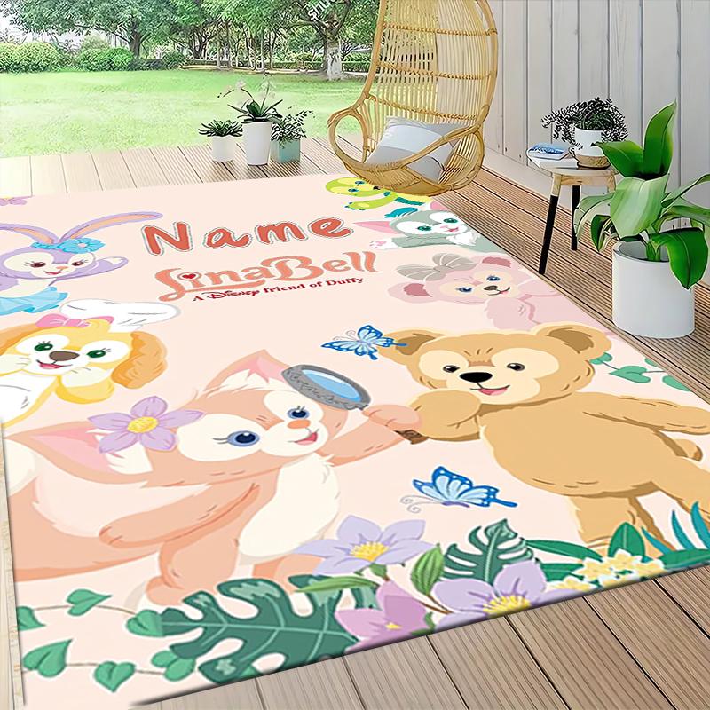 Custom Name Princesses Together Carpet Rug Customizable Soft Washable Anti-Slip Home Living Room Sofa Mats Personalized Rug. 090991