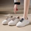 Белые туфли Весна Новые универсальные туфли Повседневные спортивные туфли, Туфли с кожаными вставками, Женская обувь