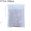 100Pcs Kitchen Fabric Tea Disposable Drawstring Non-Woven Bag Herb Filter Pouch