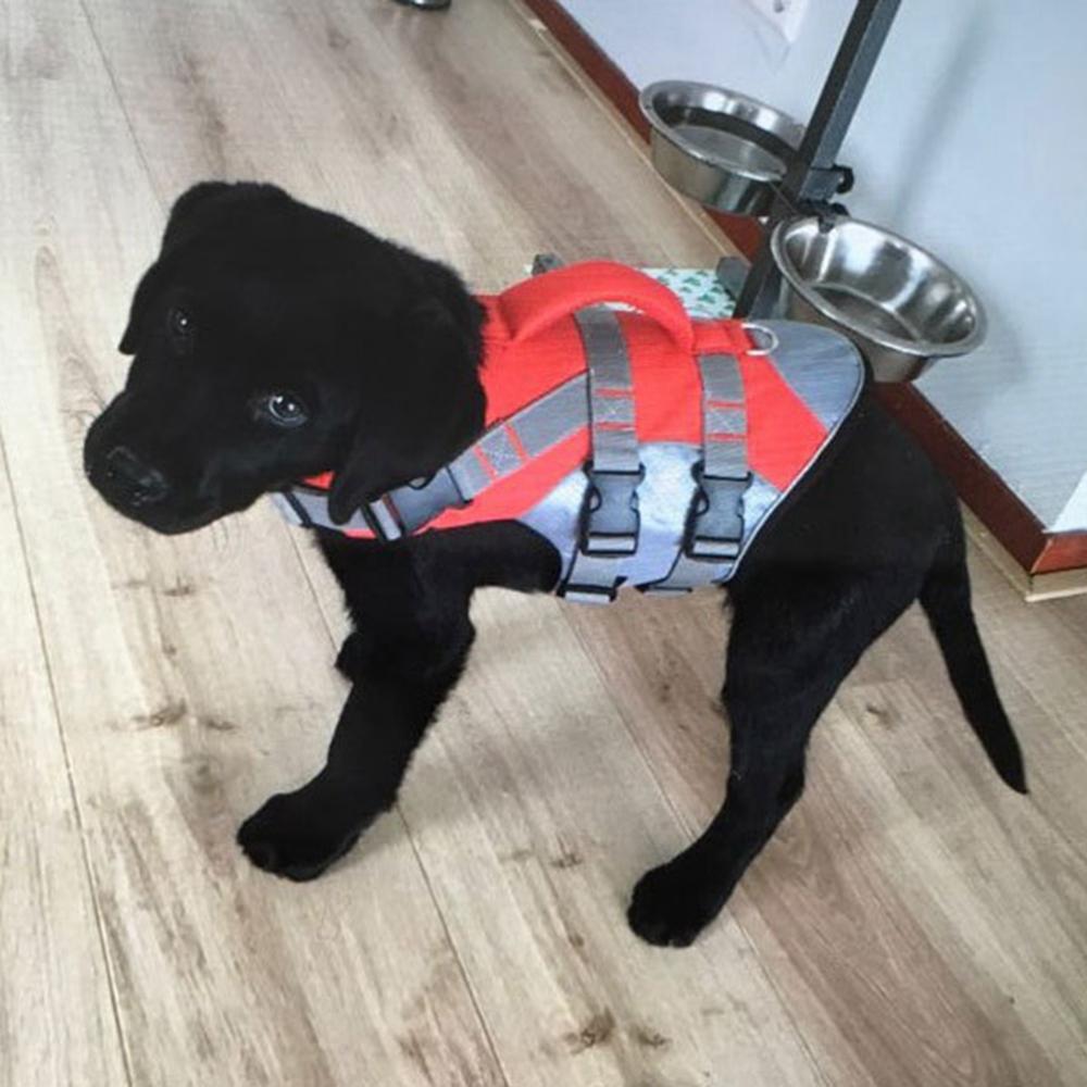 Dog Swimming Life Vest with Safety Reflective Stripe Adjustable Elasticity Pet Dog Swimming Coat