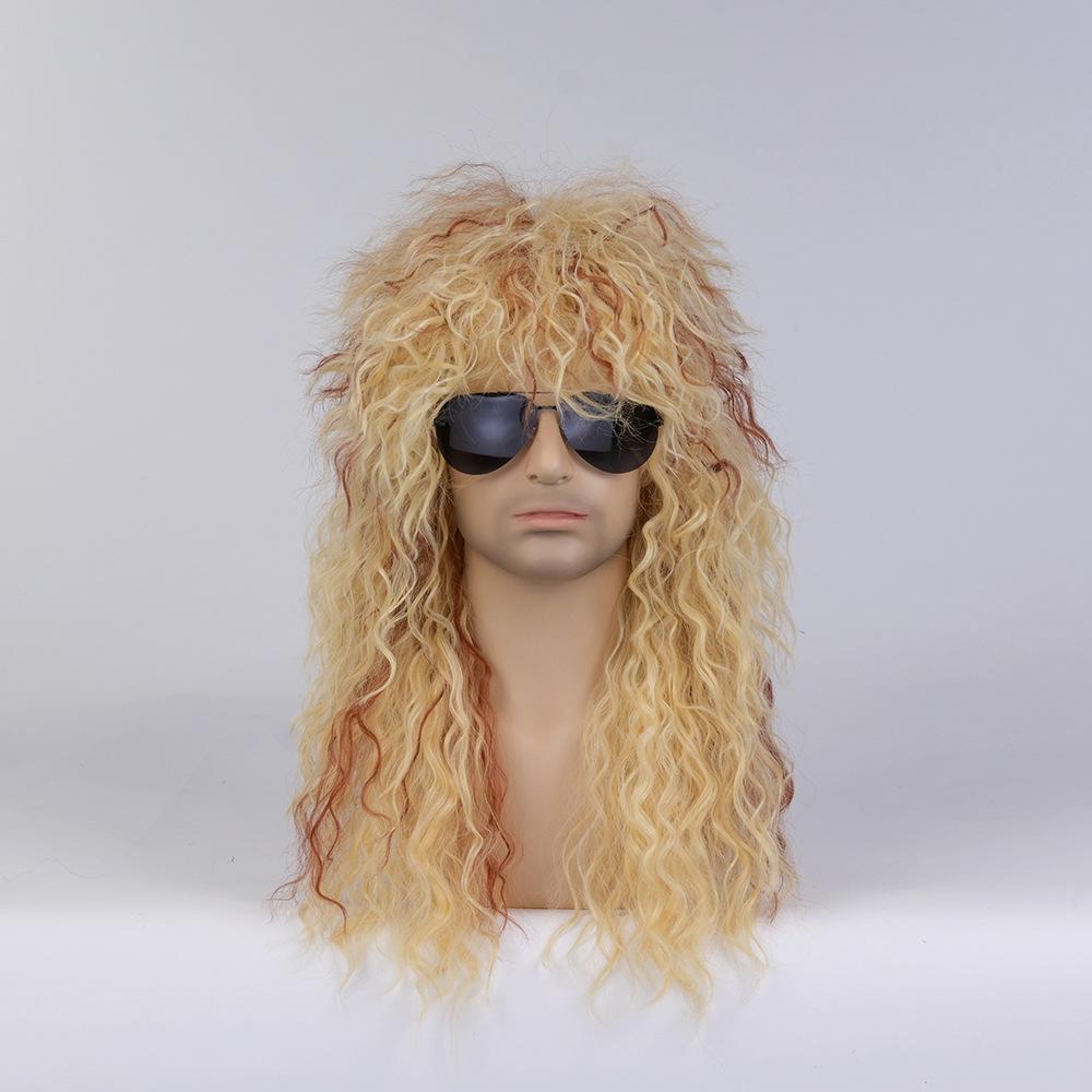 Пушистый Длинный Кудрявый Парик в Стиле Рок-Эпохи Ретро Панк для Хэллоуина