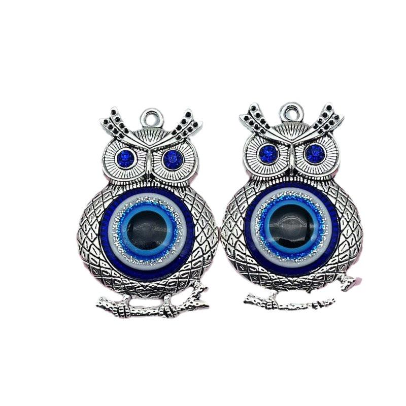 Серьги из экологически чистого сплава Blue Eye Owl