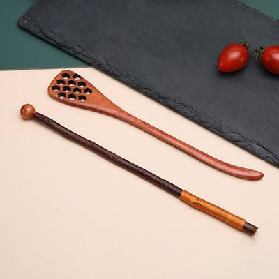 Ложка для перемешивания ручной работы с длинной ручкой, легко чистится, винтажный деревянный бар для смешивания кофе в японском стиле на каждый день