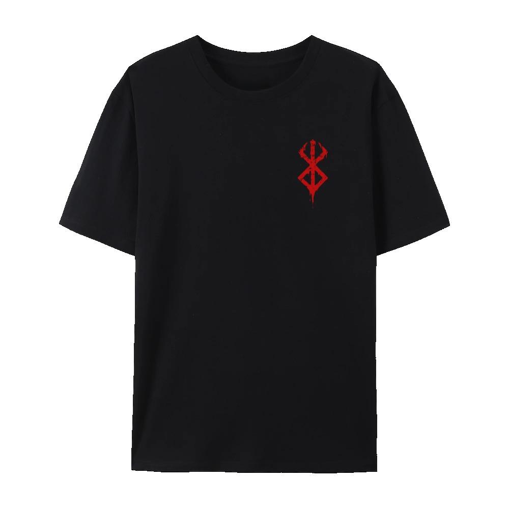 Футболка Berserk Gess & Griffith Graphic Cotton, рубашка-унисекс с коротким рукавом и круглым вырезом в японском стиле