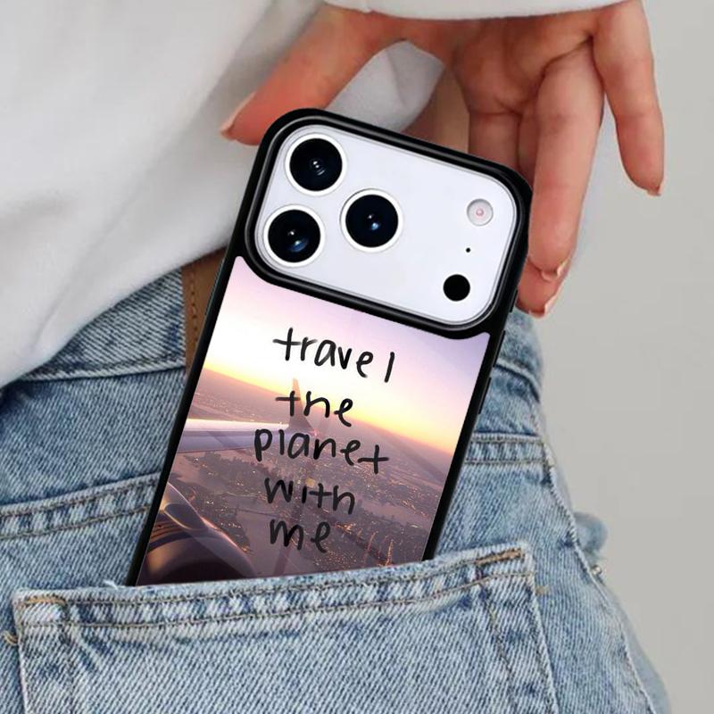 Airplane Travel Phone Case for iPhone 16e 15 14 13 12 17 Pro Max Plus Air 17pro Cover Coque