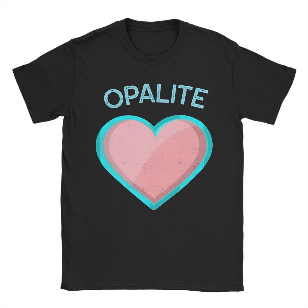 Opalite Heart Men's T Shirt Hipster Tee Shirt Short Sleeve O Neck T-Shirts 100% Cotton Plus Size Clothing