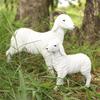 Decorative Resins Sheep Sculptures for Living Room Or Garden Ornamentation White Lambs Miniatures Figurines Ornaments