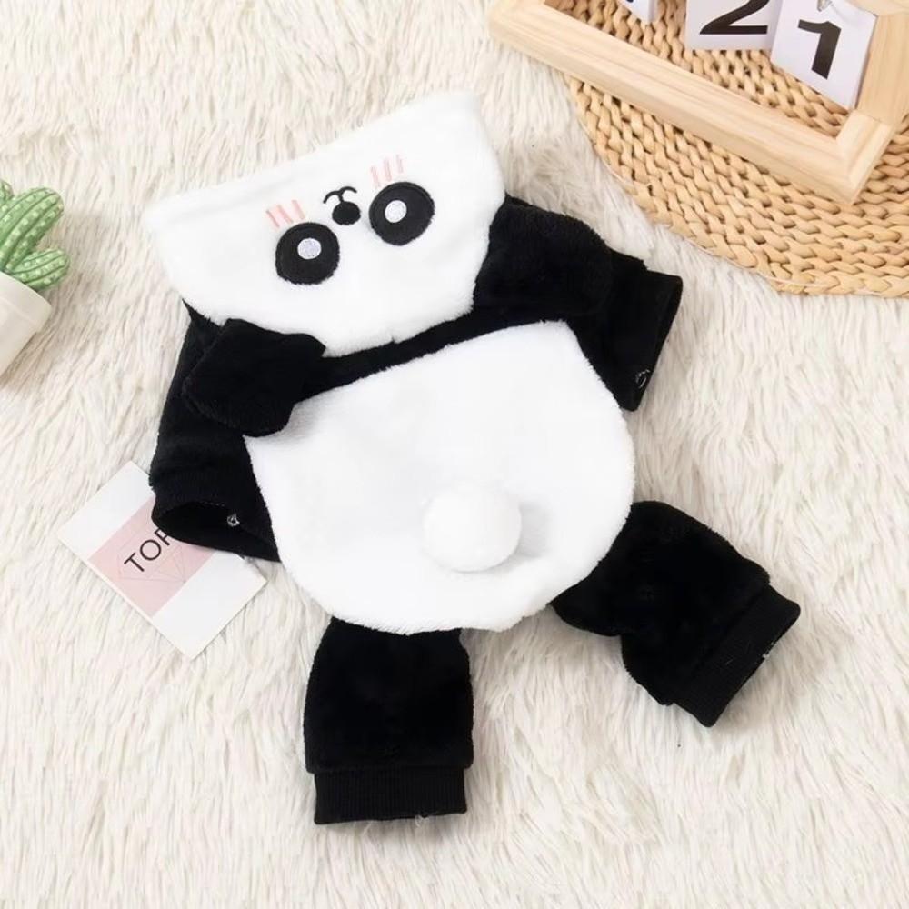 Anti Shedding Panda Dog Costume Thicken Warm Dog Clothing Four Legs Dog Outfit Pet Costume Party