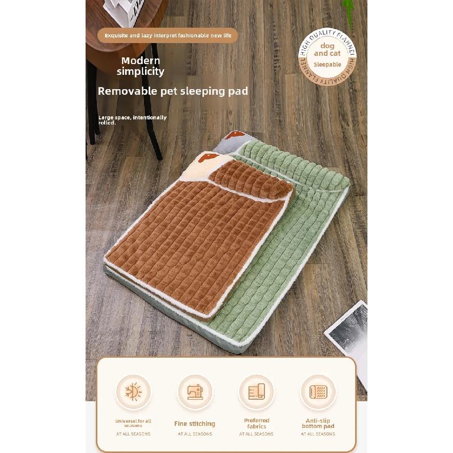 Cross-Border New Arrival Sleeping Dog Mat Winter Warm Removable Washable Kennel Mattress Pet Supplies Large Dog Dog Bed