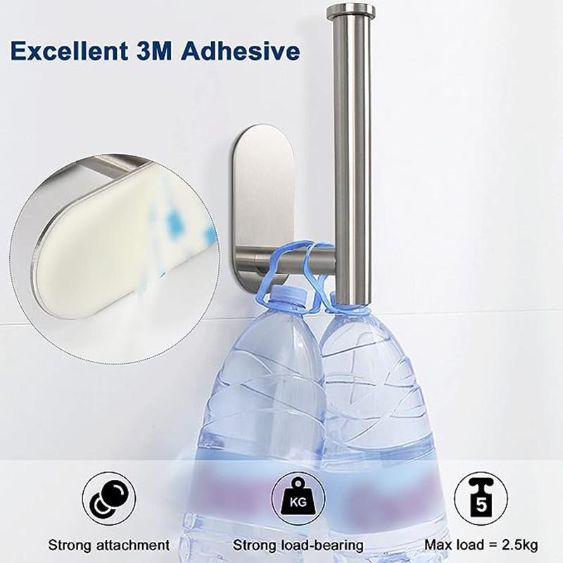 Держатель для туалетной бумаги из нержавеющей стали, настенный клейкий держатель для туалетной бумаги, без сверления