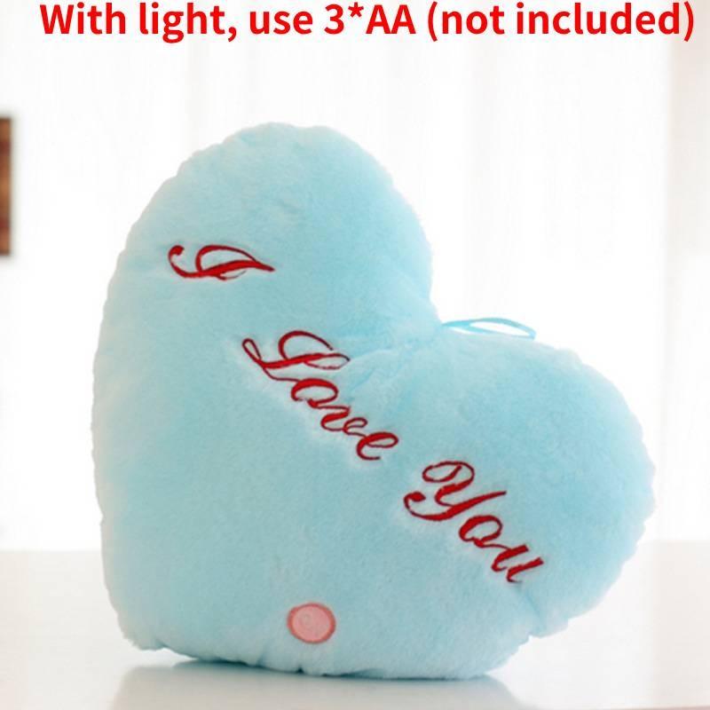 Colorful Illuminated Plush Pillows In Adorable Star Moon And Heart Shapes For Kids