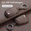 Кожаный чехол-брелок для автомобильного ключа-«рыбки» для VW Volkswagen Golf 7 MK7 Tiguan MK2 PASSAT PHEV Skoda Octavia Kodiaq Karoq Seat Ateca Leon