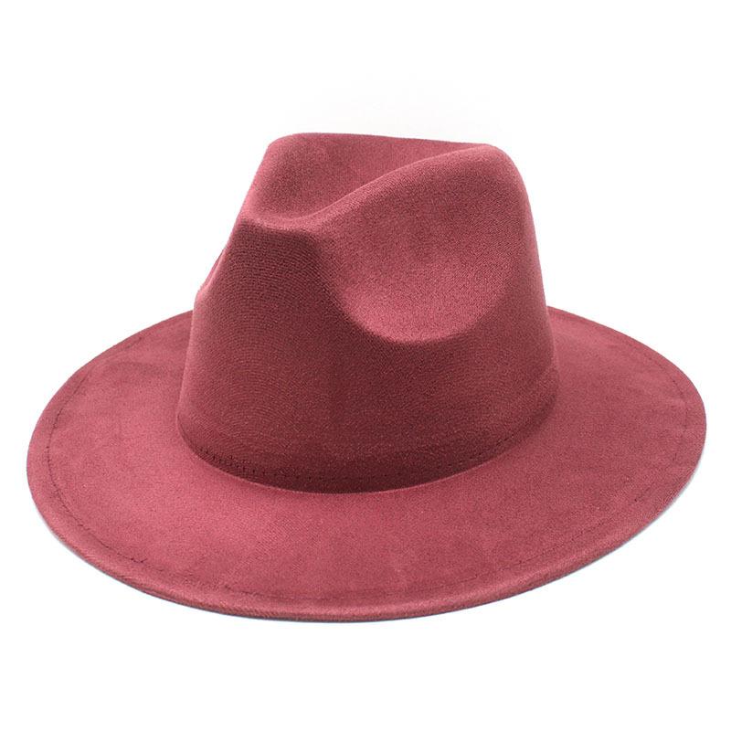 Suede Men'S Ladies Jazz Hat Fashion Vintage British Felt Hat Felt Top Hat Women'S Hat
