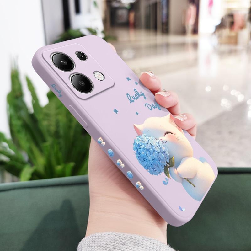 Blue Silk Cat Phone Case For Xiaomi Redmi Note 15 Pro Plus 4G 5G Silicone Cover