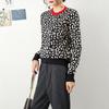 Женские свитера, леопардовые вязаные пуловеры контрастного цвета C-026