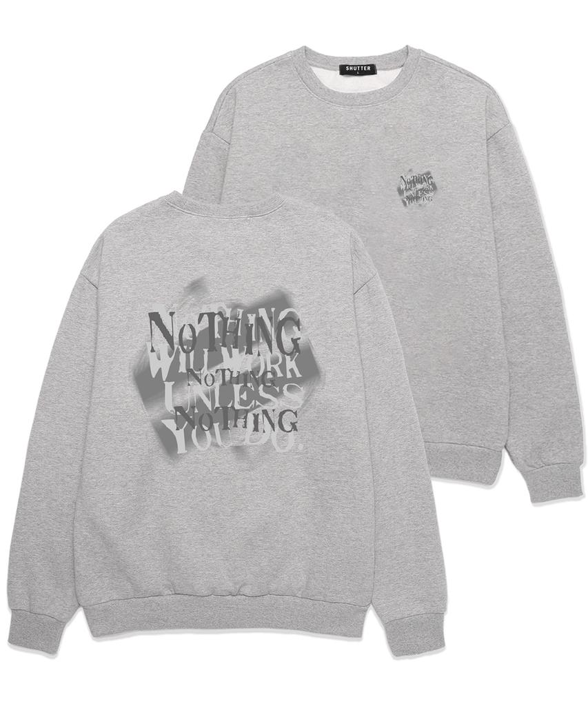 SHIRTER Свитшот Nothing Blur (Sls026) Меланж серый (Тип А)