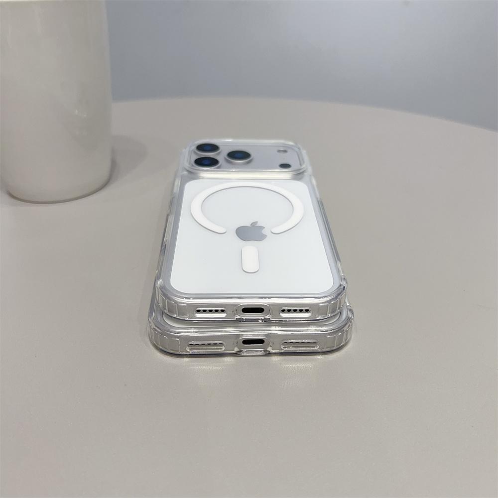Прозрачный чехол от пожелтения с MagSafe для iPhone 17 Pro Max 17 Air 16 15 14 11 Сильное магнитное притяжение Прозрачная крышка